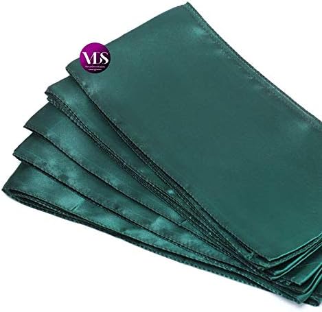 VDS Satin Chair Sashes Chair Cover Back Tie Sateen Bows Ribbon for Wedding Birthday Graduation Engagement Ceremony Event Party Banquet Venue Hotel All Dining Chair Decoration (125PC) (Hunter Green)