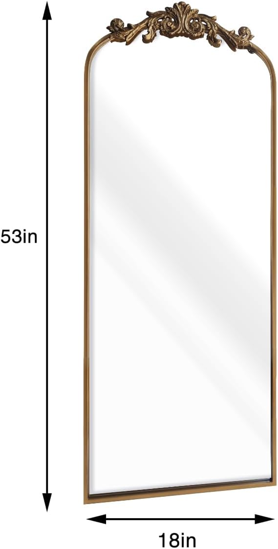HQiJun Full Length Wall Mirror Decorative Full Body Mirrors Traditional Antique