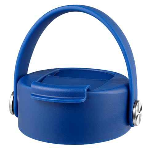 Lid Compatible with Hydro Flask 12 16 18 20 32 40 OZ Wide Mouth, Flip Lid Replacement Lids with Flex Strap Handle, Leak-Proof Flask Cap for Hydro Flask Coffee Mug