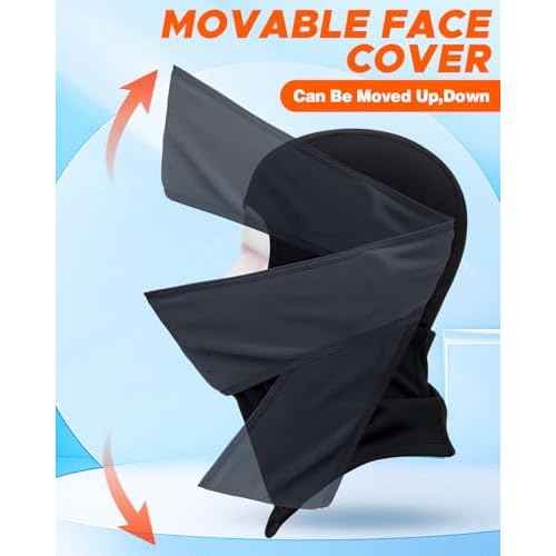 Winter Ski Mask Fleece Balaclava with Movable Deisgn for Men Women-Face Covering Mask for Cold Weather Skiing Motorcycle