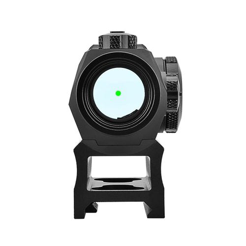 Cyelee GT10 Mini Green (Not Red) Dot Sight 1x20mm 3 MOA Shake Awake Rifle Scope with Absolute Co Witness Riser