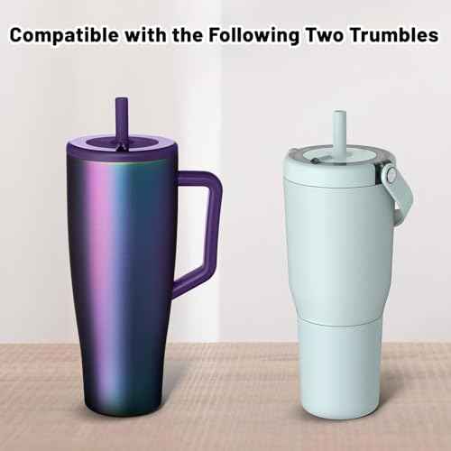 2 Pack Magnetic Straw Caps Compatible with Br?Mate All Era and Resa Tumblers, Silicone Straw Caps Toppers Compatible with Brumate Accessories, Covers Protectors BPA Free (Black)