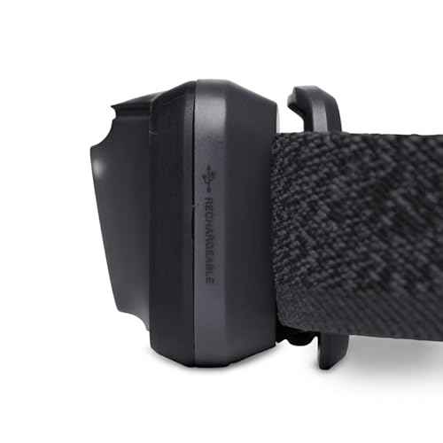 BLACK DIAMOND Cosmo 350-R Rechargeable Headlamp | 350 Lumens | Micro-USB Charging | Waterproof, Dimmable Light for Camping & Hiking | Graphite