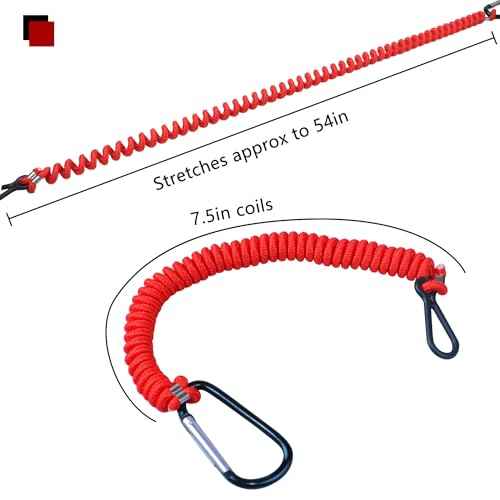Boat Key Lanyard Fit Most Marine Outboard Replace 8M0092850 Boat Engine Stop Kill Switch Safety Cut Off Lanyard