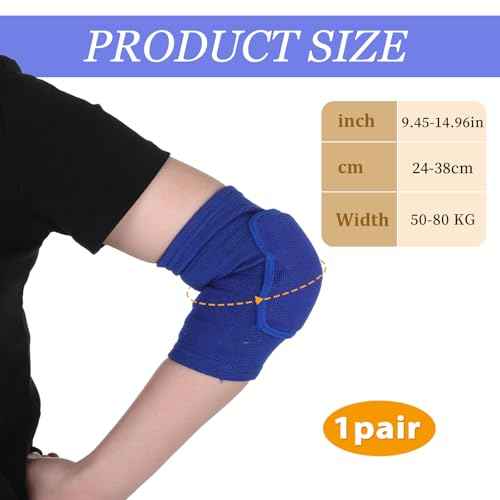 Arm Brace Pads Elbow Protector Strap, Support Fitness Arm Protector Compression Arms Breathable Sleeve Wrap with Padded Soft Support Cushion for Men and Women(Blue)