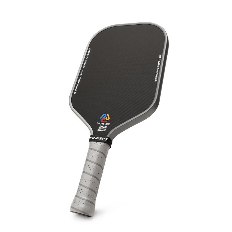 PICKSPT USAPA Approved Pickleball Paddle - 3K Carbon Fiber Surface, 16mm Polypropylene Honeycomb Core, 8oz Lightweight, Thermal Compression Tech, Anti-Slip Grip