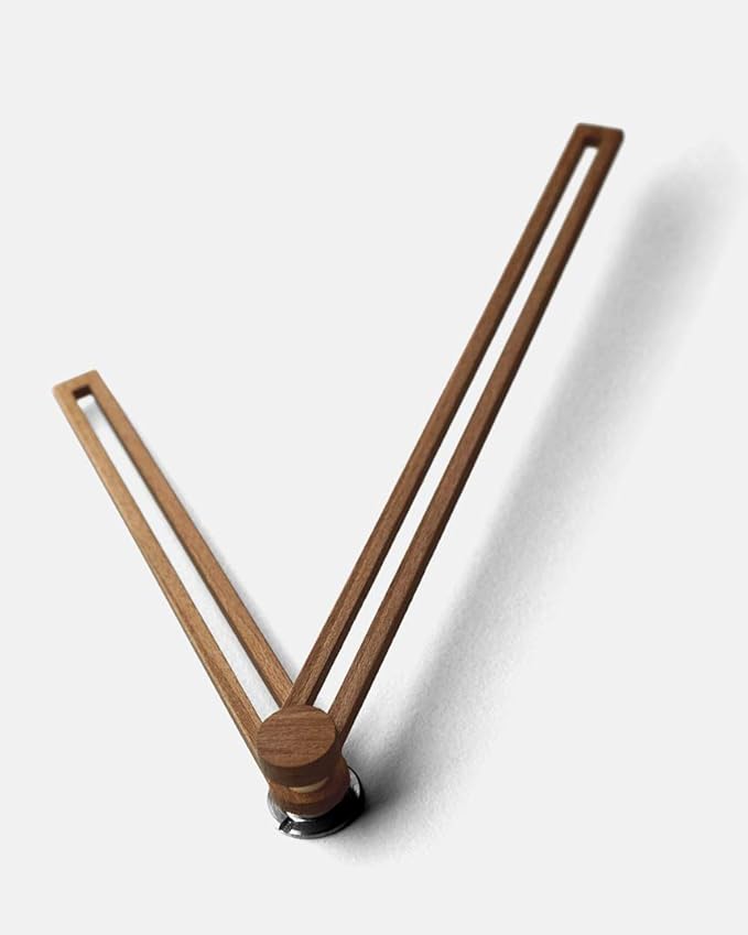 Wooden Modern Wall Clock, Minimalistic and Stylish, Walnut Hands, Silent Quartz