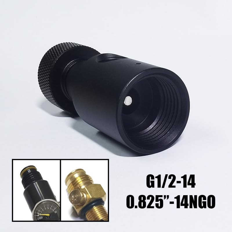 UFA Universal Fill Adapter - High Pressure Paintball Marker Remote Hose | CO2 Tank On/Off G1/2