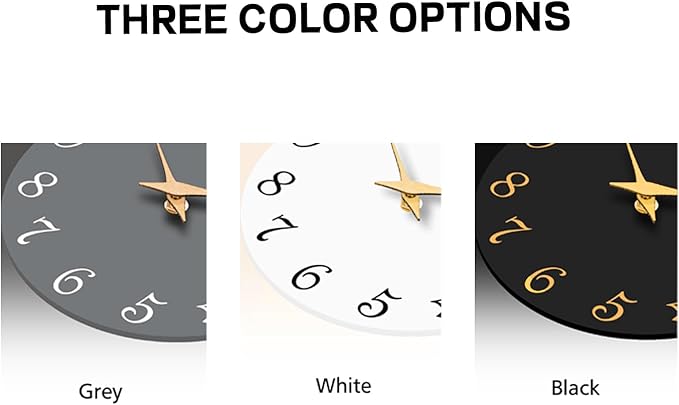 Roymnie Wall Clock, 8 Inch Modern Wall Clocks Battery Operated, Small Silent