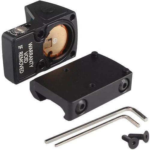 GOTICAL CNC-Machined Fiber Optic Handgun Sights - Front & Rear for Glock Pistols | Mini Red Dot Sight
