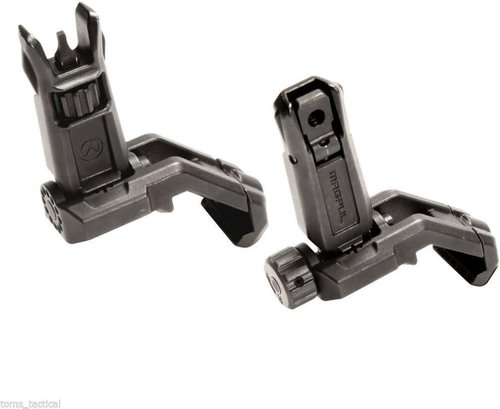 Magpul MBUS Pro Flip-Up Backup Sights - Offset Front & Rear Set | Durable Black Finish
