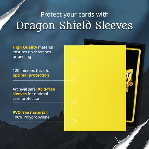 Dragon Shield | Brushed Art Sleeves | Cinderfin | 100 Count - Durable & Smooth TCG Card Protection