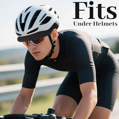 3Pcs Cycling Cap for Men Women Cooling Skull Cap Under Helmet Liner with Sun Visor for Summer Running Bike Outdoor Sports Multi