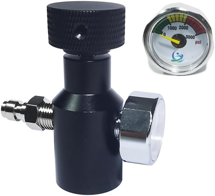 UFA Universal Fill Adapter - High Pressure Paintball Marker Remote Hose | CO2 Tank On/Off G1/2