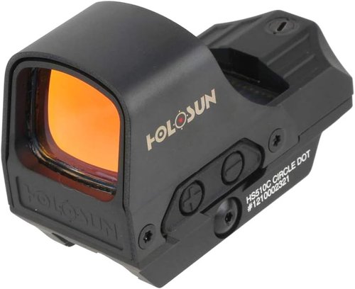 HOLOSUN 510C Open Reflex Sight - Multi-Reticle 2 MOA Dot & 65 MOA Circle, Solar FailSafe, Red/Green