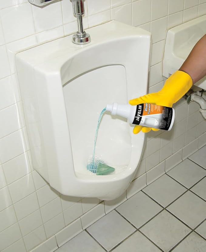 Javelin Urinal Drain Treatment – Industrial-Strength Urine Salt & Scale Remover – Unclogs & Restores Urinal Drains – Eliminates Odors & Prevents Future Build-Up – 32 Fl. Oz. (1 Bottle)