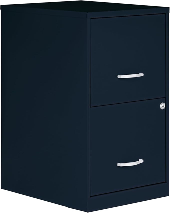 2 Drawer Locking Filing Cabinet | Pre-Assembled Steel Construction | Space-Saving Design is Perfect for Home and Small Office | Letter-Size | Assembled in North America