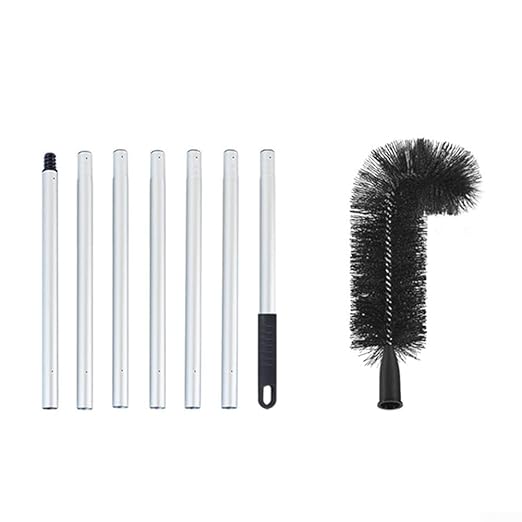 Efficient Roof Dust Removal Brush - Adjustable Gutter Cleaning Tool with Durable PET Bristles (2.28m)(1.68m)
