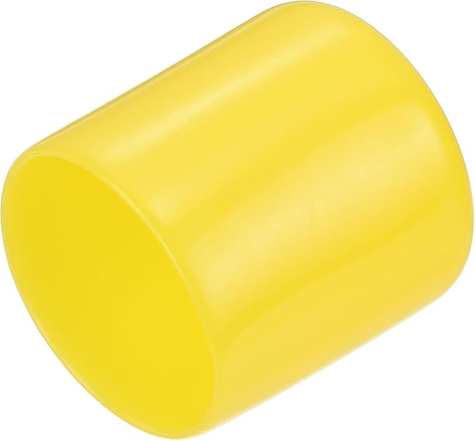 uxcell 20pcs Rubber End Caps 29mm(1 1/8") ID Vinyl PVC Round Tube Bolt Cap Cover Screw Thread Protectors Yellow