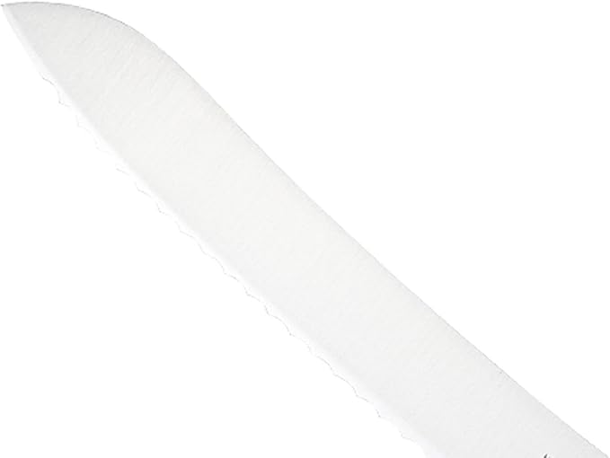 Mercer Culinary Millennia Colors 9-Inch Offset Wavy Edge Bread Knife, Green
