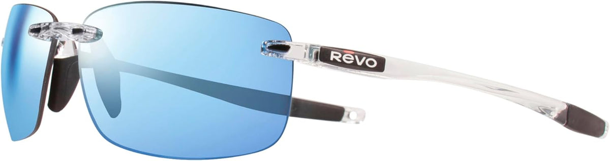Polarized Rimless Rectangular Revo Descend N Sunglasses - Stylish UV Protection
