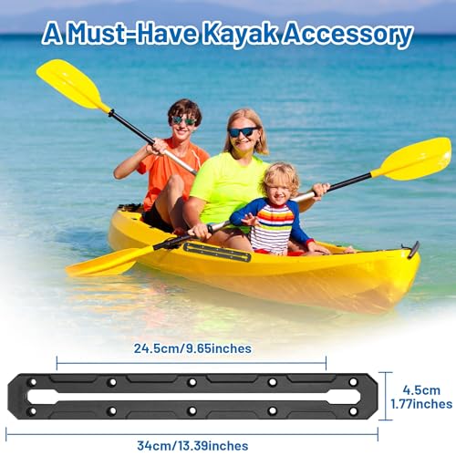 13.3 inch Kayak Track, Kayak Low Profile Track, Kayak Gear Track Mount Accessories for Fishing Rod Holder, Cup Holder, Anchor Cleats, 2 Pack