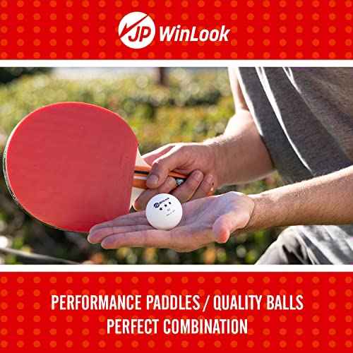 JP WinLook Ping Pong Paddles Sets - Portable Table Tennis Paddle Set with Ping Pong Paddles Professional Case & Ping Pong Balls - Premium Table Tennis Racket Player Set for Indoor & Outdoor Games