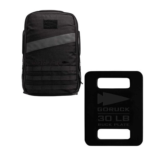 GORUCK Rucker 4.0 20L Black & 30Lb Ruck Plate Bundle