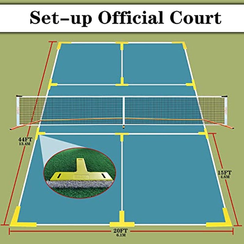 Zdgao Pickleball Net with Court Marking Kit, 4 Pickle Balls, and Carry Bag - Complete Bundle for Easy Setup and Play on Any Surface