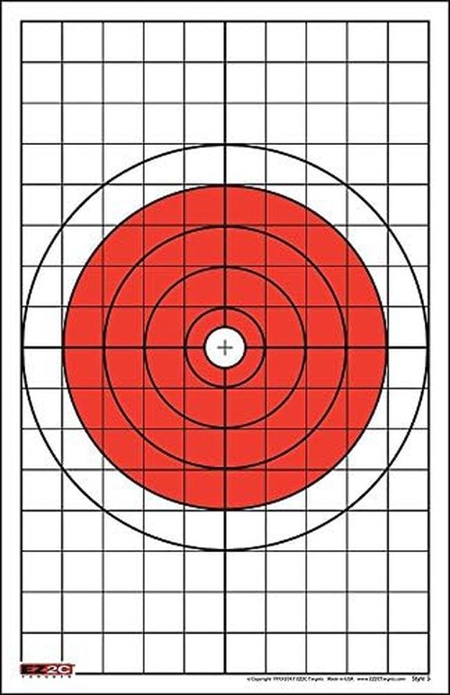 EZ2C 5-Pack Bright Gun & Rifle Paper Targets - Highly Visible 11" x 17" Shooting Targets for Range & Outdoor Use