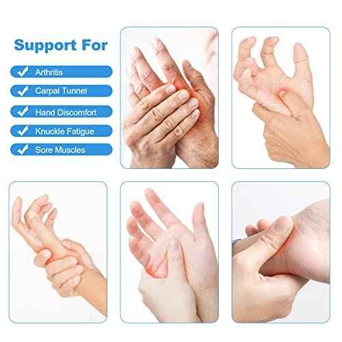 Arthritis Gloves - Fingerless Hand Warmers for Women & Men, Pain Relief Compression Gloves