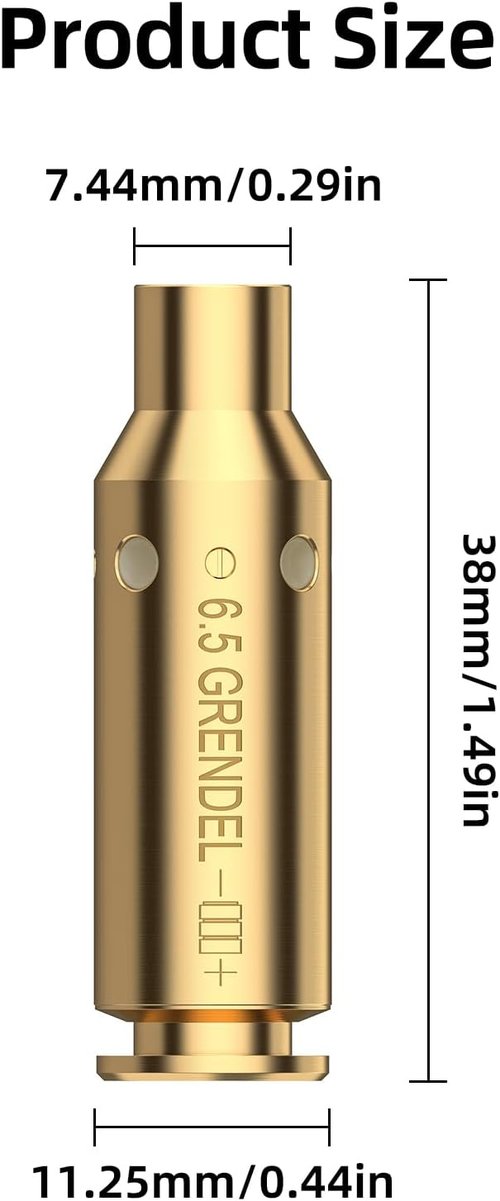 EZshoot 6.5 Laser Bore Sight - Red Laser Boresighter for 6.5CM/6.5 Grendel with Batteries Included