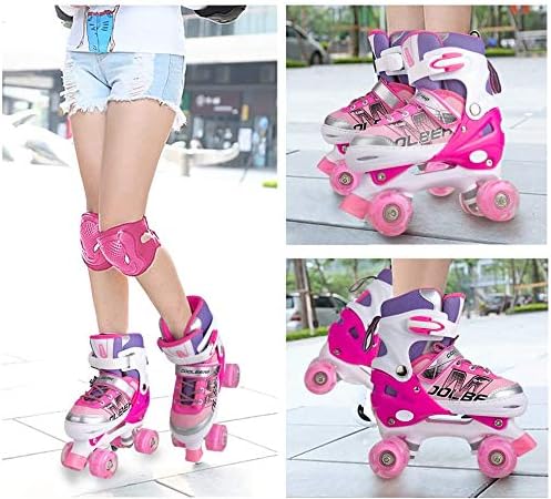 Sowume Adjustable Roller Skates - Illuminating Wheels for Girls & Women | Safe & Fun Design