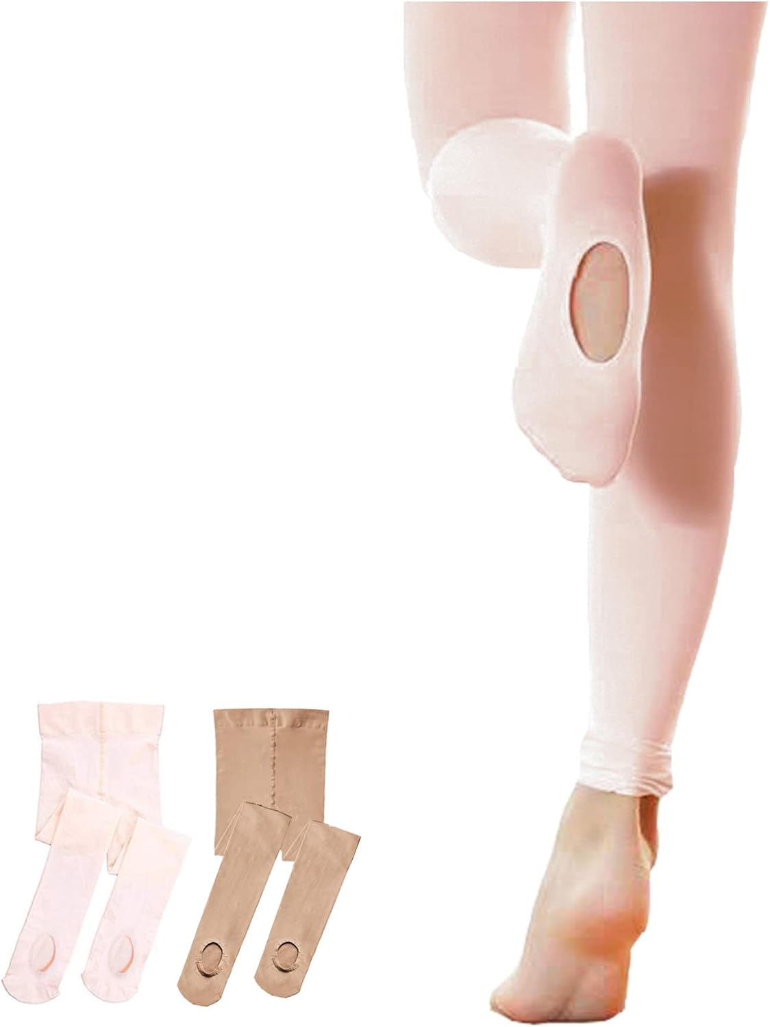 Stelle Girls' Ballet Dance Convertible Tights - Ultra Soft Pro Transition Design | Comfortable Fit