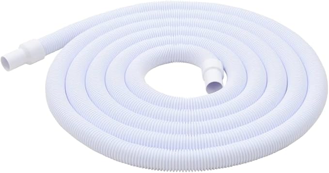 9-Piece Pool Maintenance Kit, White Blue ABS Aluminum, 24.6 ft Hose, Weighted Vacuum for Above Ground Swimming Pools, Outdoor Cleaning Tools