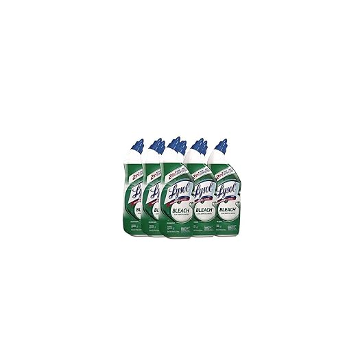 Lysol Bleach Toilet Bowl Cleaner, 216oz (9X24oz), 10X Cleaning Power