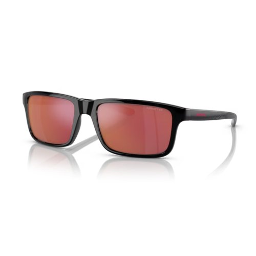 ARNETTE Mwamba AN4322 27536Q 57MM Black/Grey Mirror Orange/Yellow Rectangle Sunglasses for Men +BUNDLE with ACCESSORY EYEWEAR KIT