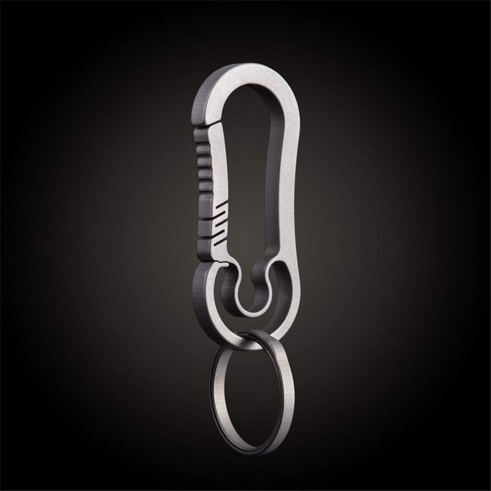 Ultralight Aviation Titanium Anti-Lost Keychain Carabiner Creative CNC Design Keychain 26mm Titanium Key Ring