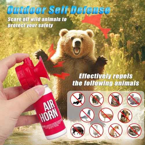 Air Horn 1.4oz 2pcs, Loud Mini Safety Boat Air Horn Can, Sports Event Starting Horn, Mini Small Compressed Blow Fog Bear Air, Celebrate Victory£¨2,Red£©