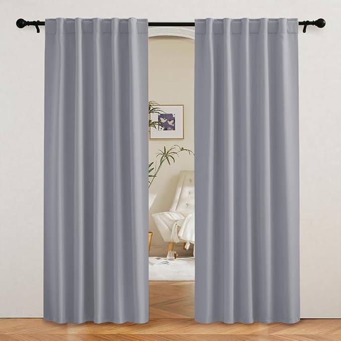 RYB HOME Blackout Curtains for Living Room, Privacy Thermal Insulating Window