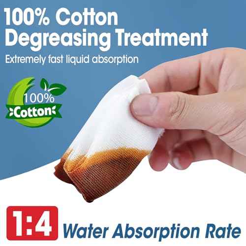AZEN 50 Pack Sterile Gauze Pads, 3" x 4" Non Stick Gauze Pads, 8-Ply Cotton Gauze Sponges for Wound Care and First Aid, Highly Absorbent Individually Wrapped Medical Gauzes