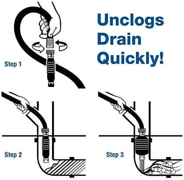 Drain King H34 Unclogs Sewer Lines, Main, and Outside Deck Drains, 3 To 4 Inch