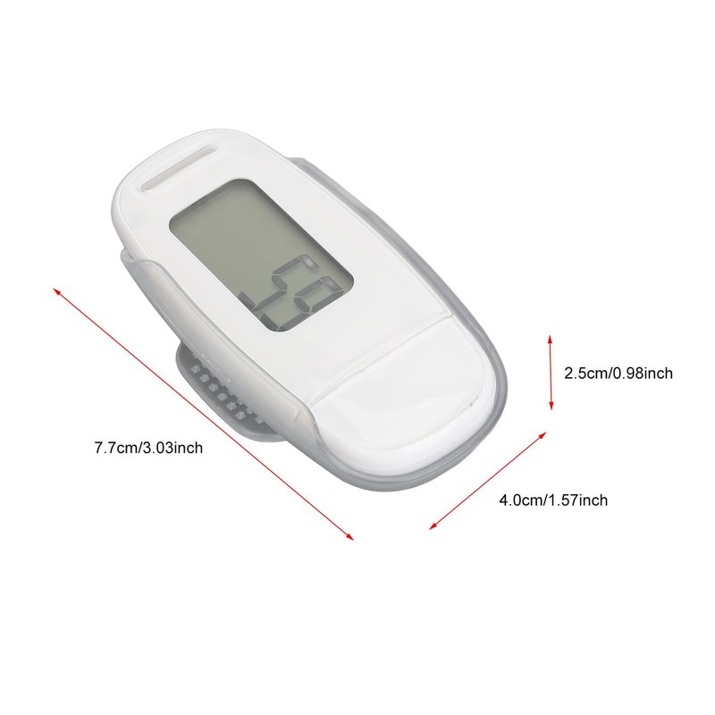 Pedometer for Walking, Accurate Simple Step Counter with Large Digital Display, USB Rechargeable Portable Step Clip on for Seniors (White)