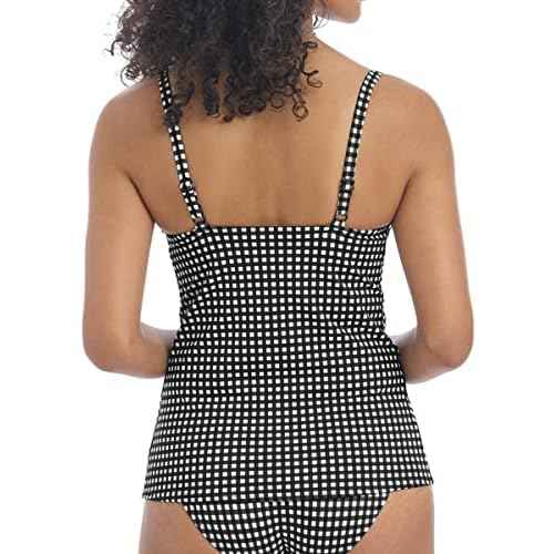 Freya Womens Check in Uw Plunge Tankini Top