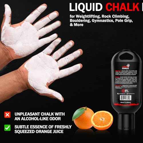 Liquid Chalk ? Weightlifting, Gym, Rock Climbing, Body Bouldering, Gymnastics,Calisthenics Pole Grip, Strong Grip Chalk Climbing Chalk for Dry Hands