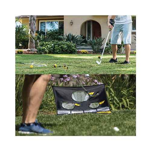 SKLZ Quickster Chipping Golf Net, Black + Balls 12 Pack