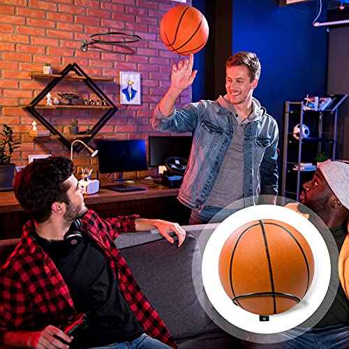 Threan Basketball Holder Wall Mmount Universal Ball Storage Display Rack Metal Black Ball Holder Saver for Basketball Football Space Volleyball Soccer Storage Display