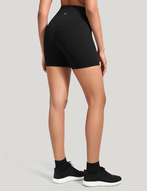 HeyNuts Biker Shorts - High Waisted Compression Workout Shorts | 4''/6'' Sizes Available