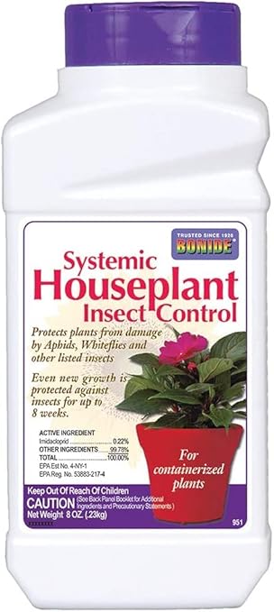 Bonide (BND951 - Systemic House Plant Insect Control, 0.22% Imidacloprid Insecticide (8 oz.), White (4)