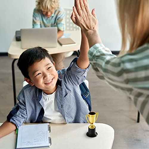Juvale Mini Trophies Bulk - 4 in, Gold-Plated Plastic, 24-Pack - Trophies for Kids & Adults - Sports, School & Party Awards